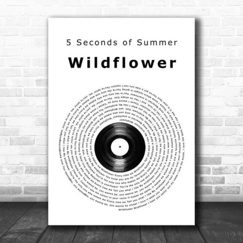 5 Seconds of Summer Wildflower Vinyl Record Song Lyric Print - Ecom Groot