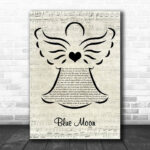 Billie Holiday Blue Moon Music Script Angel Song Lyric Print - Ecom Groot