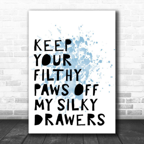 Blue Grease Keep Your Filthy Paws Song Lyric Music Wall Art Print - Ecom Groot