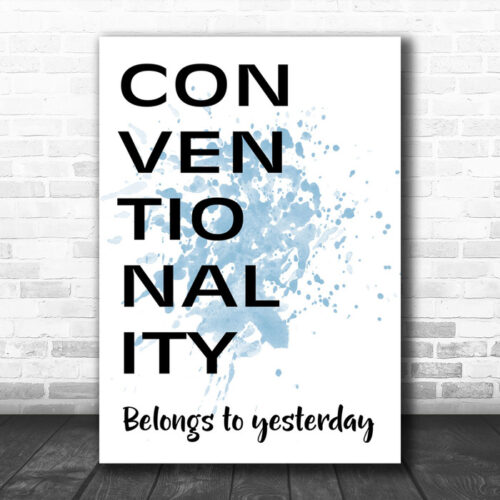 Blue Grease Conventionality Belongs To Yesterday Song Lyric Music Wall Art Print - Ecom Groot