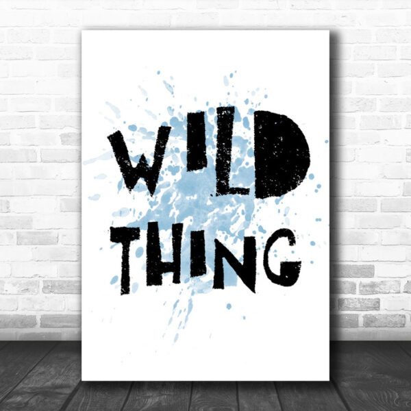 Blue Wild Thing Song Lyric Music Wall Art Print - Ecom Groot