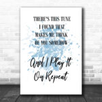 Blue Do I Wanna Know Arctic Monkeys White Black Song Lyric Music Wall Art Print - Ecom Groot