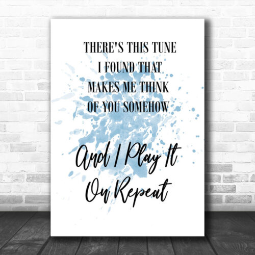 Blue Do I Wanna Know Arctic Monkeys White Black Song Lyric Music Wall Art Print - Ecom Groot