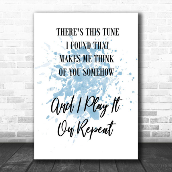 Blue Do I Wanna Know Arctic Monkeys White Black Song Lyric Music Wall Art Print - Ecom Groot