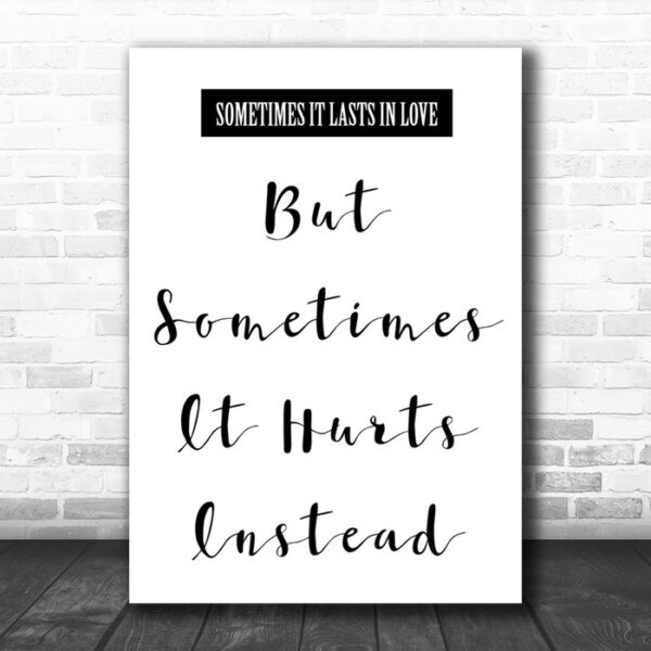 Adele Someone Like You Lasts In Love Song Lyric Music Wall Art Print - Ecom Groot