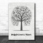 Fleet Foxes Helplessness Blues Music Script Tree Song Lyric Art Print - Ecom Groot