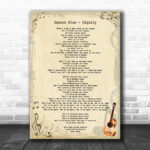 Deacon Blue Dignity Vintage Guitar Song Lyric Art Print - Ecom Groot