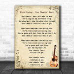 Elvis Presley Your Cheatin' Heart Song Lyric Vintage Music Wall Art Print - Ecom Groot