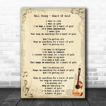 Neil Young Heart Of Gold Song Lyric Vintage Music Wall Art Print - Ecom Groot