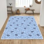 Trendy Summer Design Hand Drawn Tropical And Fishes Area Rug