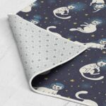 Cosmic Seamless Pattern Cute Doodle White Area Rugs