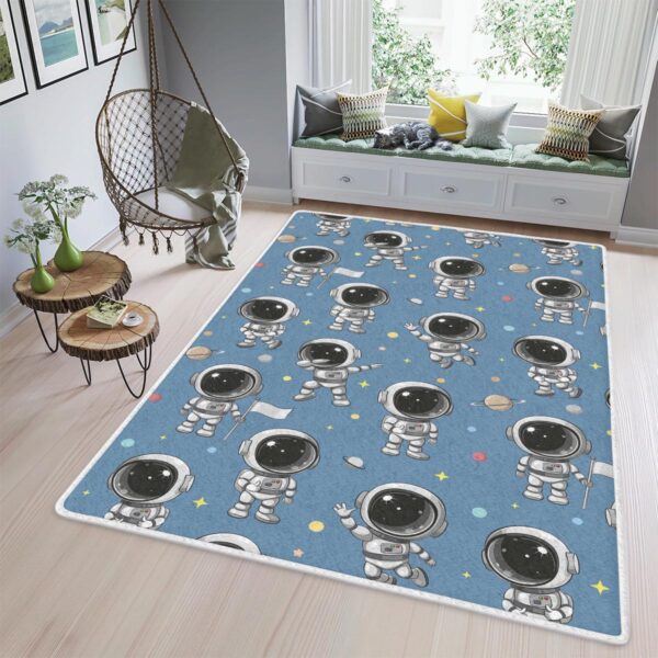 Seamless Pattern Cute Cartoon Astronaut On Area Rugs