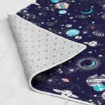 Space Stars Seamless Pattern Alien Spaceman Area Rugs