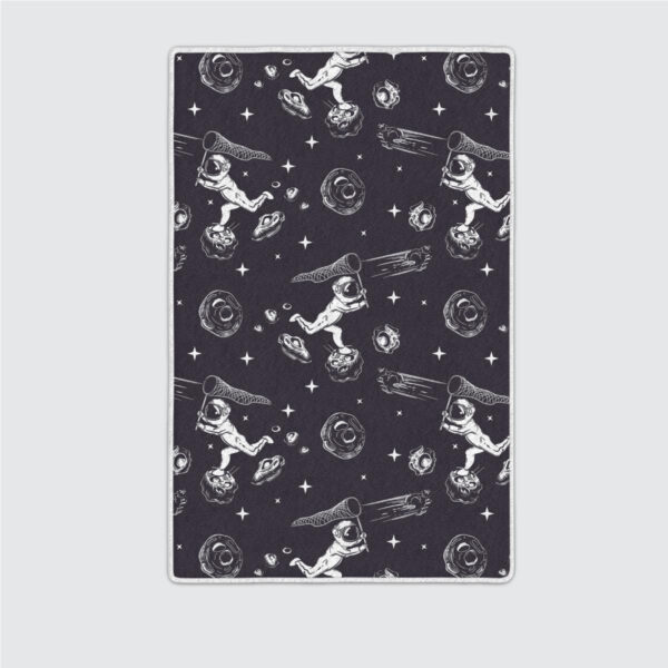 Seamless Pattern Astronauts Comets Astronaut Catches Area Rugs