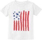 USA American Flag Girls Boys 4th of July Shirt Toddler Kids Patriotic T-Shirt